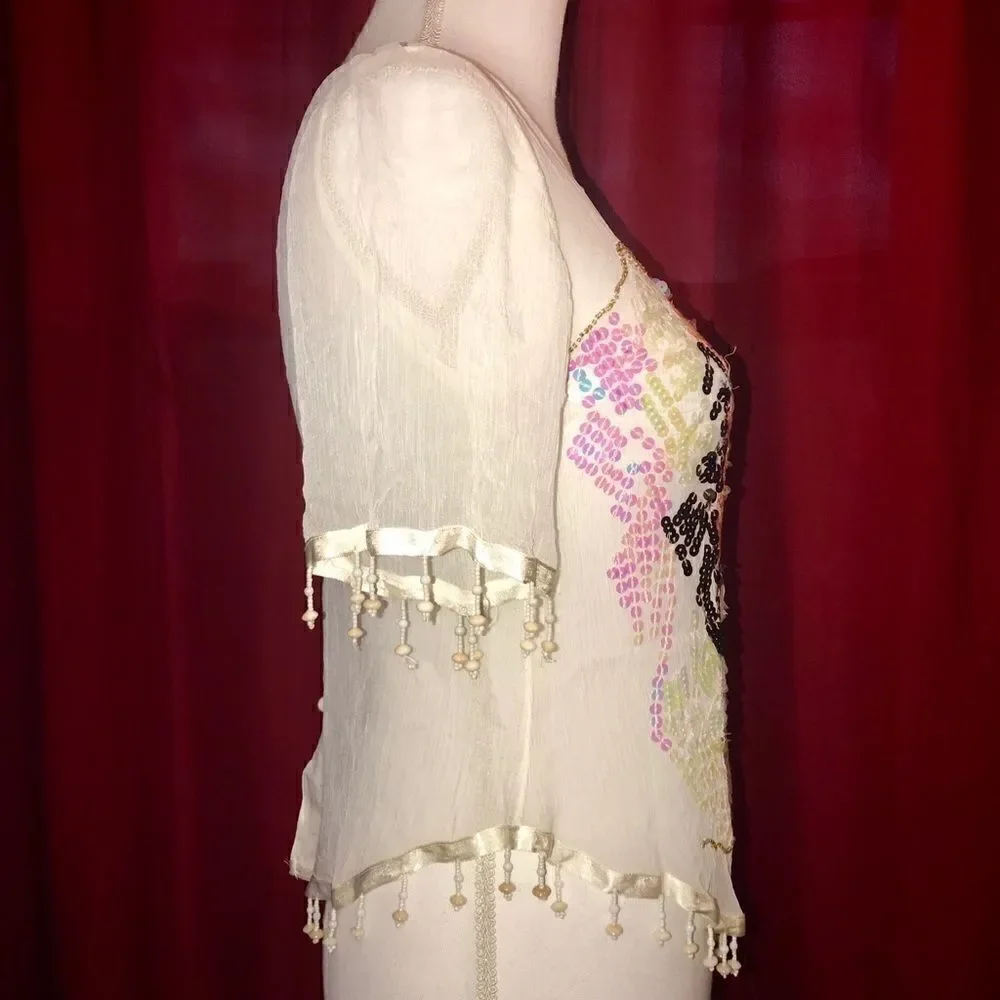 Pristine Free People Embellished Top